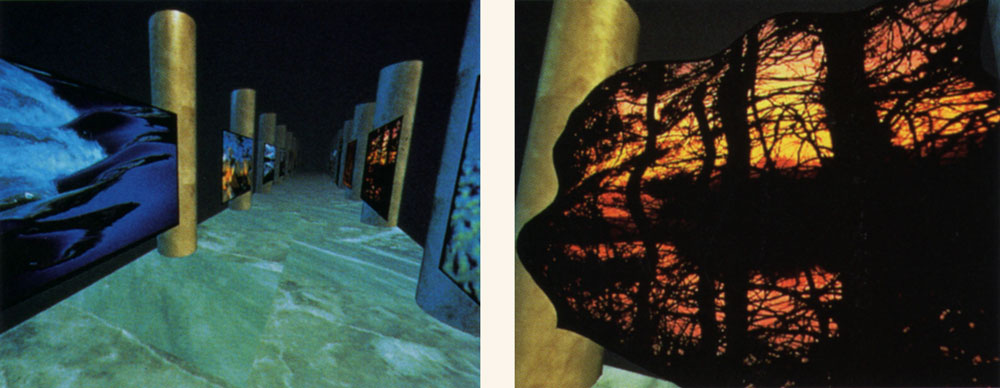 A hallway within Rita Addisons virtual gallery - click for larger image.