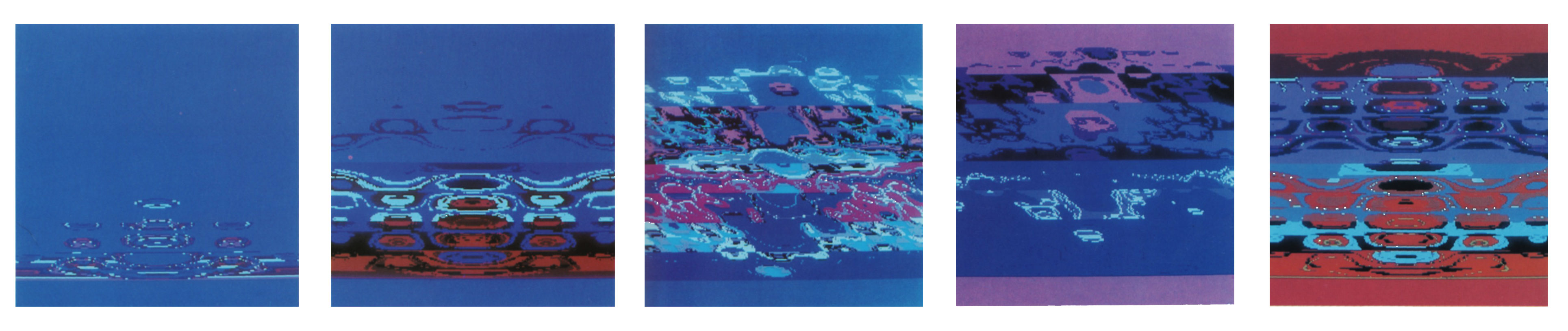 Herbert W. Franke, Stills from computer film Metamorphoses, 1984