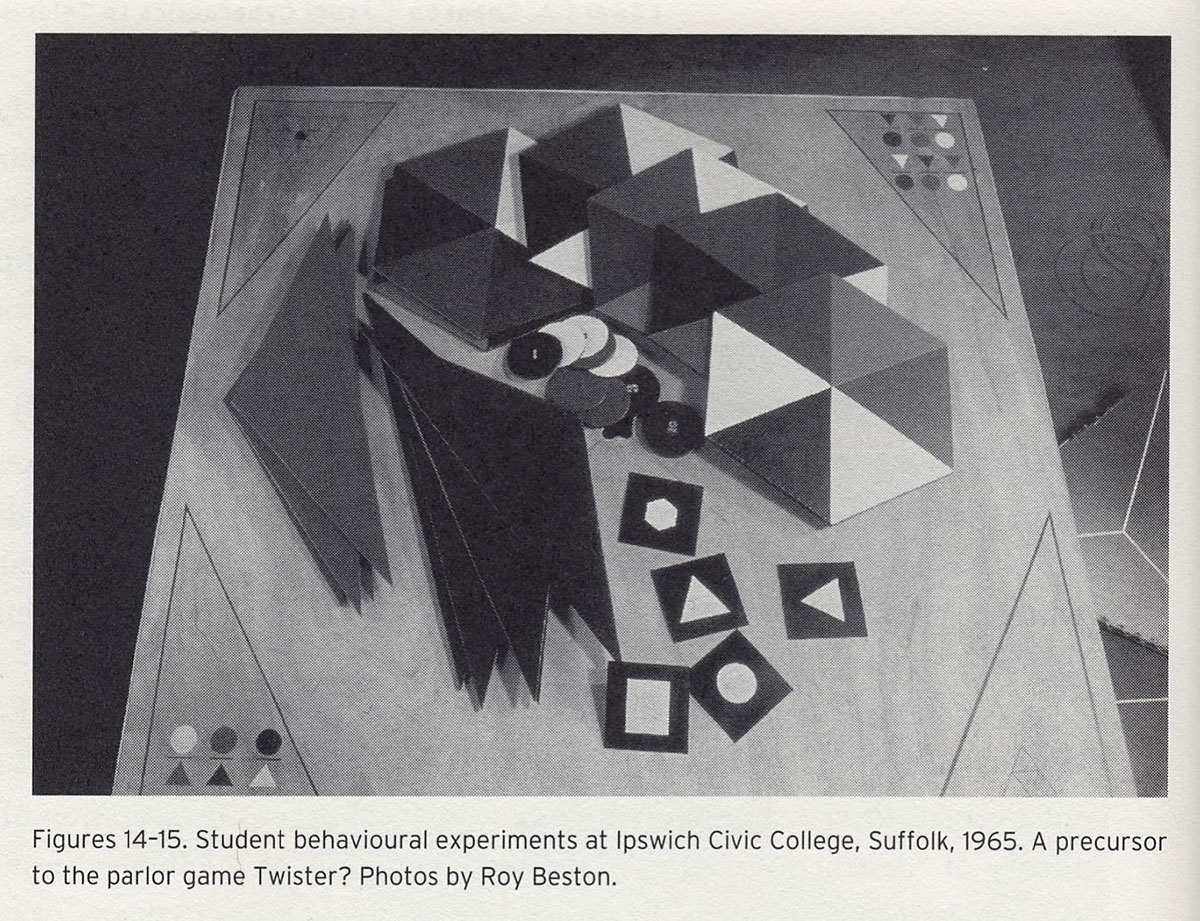 Student behavioural experiments at Ipswich Civic College, Suffolk, 1965. A precursor to the parlor game Twister? Photos by Roy Beston Student behavioural experiments at Ipswich Civic College, Suffolk, 1965. A precursor to the parlor game Twister? Photos by Roy Beston